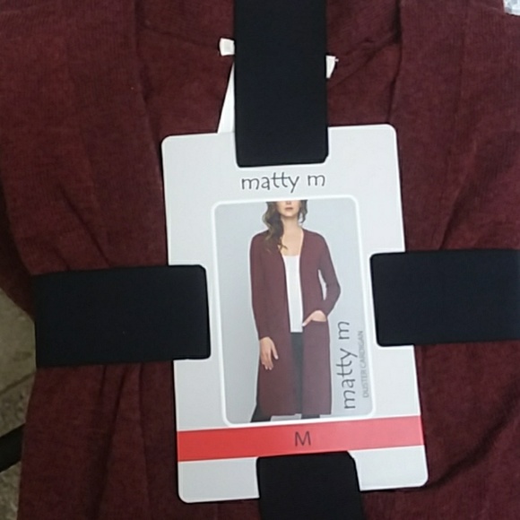 Matty M Women's Open Front Knit Cardigan Sweater - Picture 2 of 3